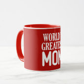 世界最大級のマママホワイトタイポグラフィ マグカップ (正面左)