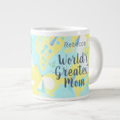 世界最大級のママ混合メディアフローラ ジャンボコーヒーマグカップ (正面右)