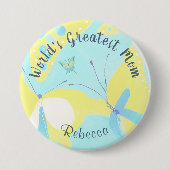 世界最大級のママ混合メディアフローラ 缶バッジ (正面)