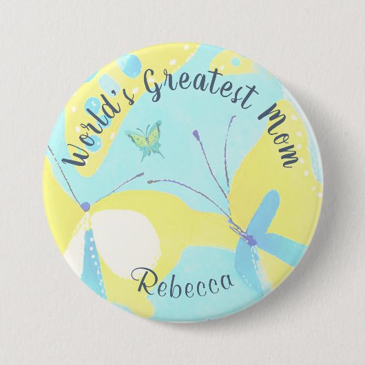 世界最大級のママ混合メディアフローラ 缶バッジ (正面)