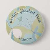 世界最大級のママ混合メディアフローラ 缶バッジ (正面)