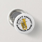 世界最大級のユーフォニアム奏者ブラスミュージシャン 缶バッジ (正面&裏面)