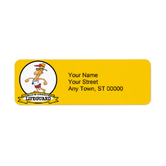 世界最大級のライフガード男性の漫画 ラベル