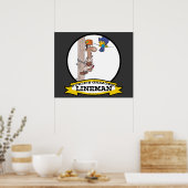 世界最大級のラインマンの男性マンガ ポスター (キッチン)