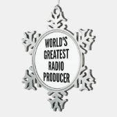 世界最大級のラジオ制作者 スノーフレークピューターオーナメント (右)