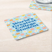 世界最大級の大学生コースターセット スクエアペーパーコースター (アングル)