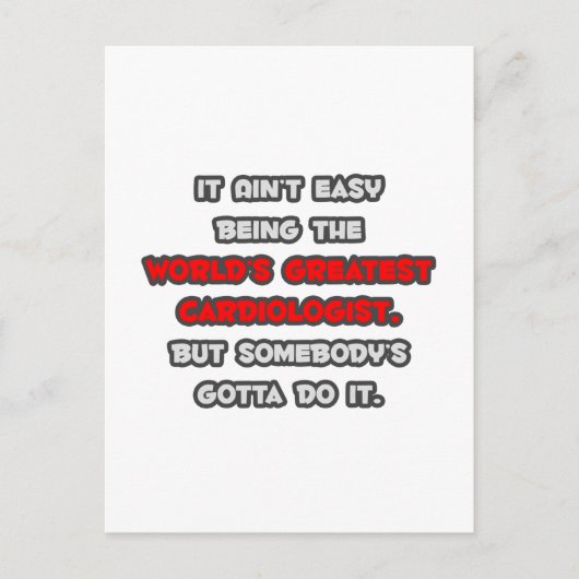 世界最大級の心臓専門医のジョーク ポストカード (正面)
