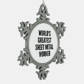 世界最大級の板金工 スノーフレークピューターオーナメント (左)