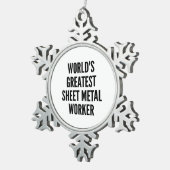 世界最大級の板金工 スノーフレークピューターオーナメント (右)