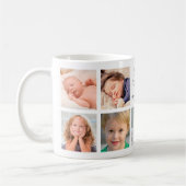 世界最大級の母の写真コラージュ コーヒーマグカップ (左)