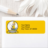 世界最大級の漁師の男の漫画 ラベル (インサイチュ)