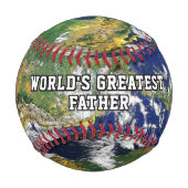 世界最大級の父星地球地球儀の地図 野球ボール (正面)