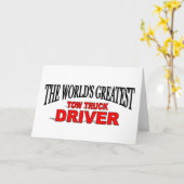 世界最大級の牽引トラック運転手 カード (黄色い花)