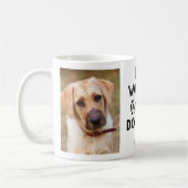 世界最大級の犬の母の写真パーソナライズされた コーヒーマグカップ (左)