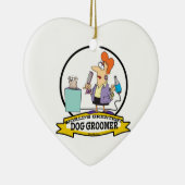 世界最大級の犬トリマー女性漫画 セラミックオーナメント (右)