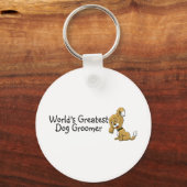 世界最大級の犬トリマー キーホルダー (正面)