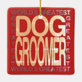 世界最大級の犬トリマー セラミックオーナメント (裏面)