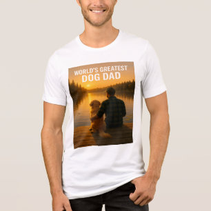 世界最大級の犬パパ- Lakeside Sunset Edition トライブレンドTシャツ