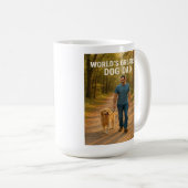 世界最大級の犬パパ- Morning Walk Edition コーヒーマグカップ (正面右)