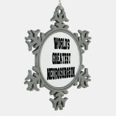 世界最大級の神経外科医 スノーフレークピューターオーナメント (左)