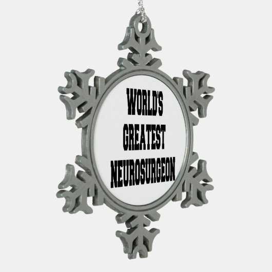 世界最大級の神経外科医 スノーフレークピューターオーナメント (左)