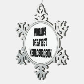 世界最大級の神経外科医 スノーフレークピューターオーナメント (右)