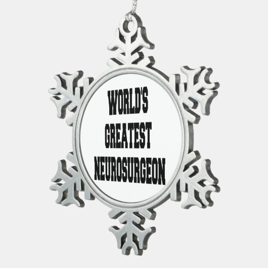 世界最大級の神経外科医 スノーフレークピューターオーナメント (右)