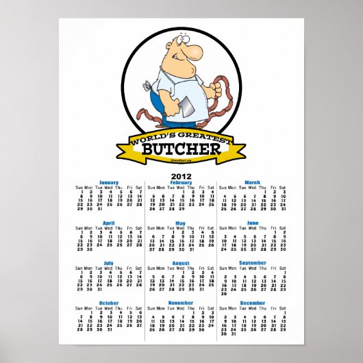 世界最大級の肉屋の男の漫画 ポスター (正面)