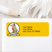 世界最大級の芝生男マンガ ラベル (インサイチュ)