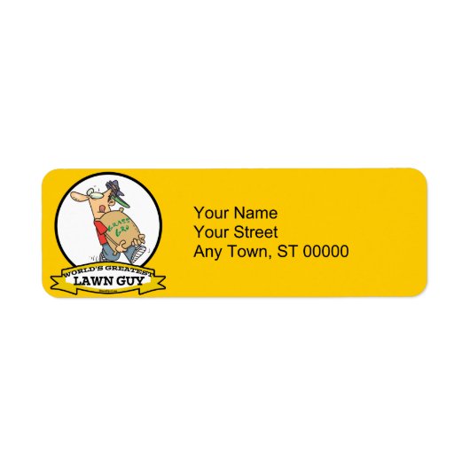 世界最大級の芝生男マンガ ラベル (正面)