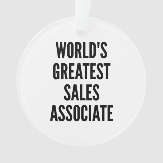 世界最大級の販売担当者 オーナメント (正面)