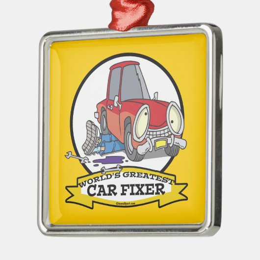 世界最大級の車フィッシャーマンガ メタルオーナメント (左)
