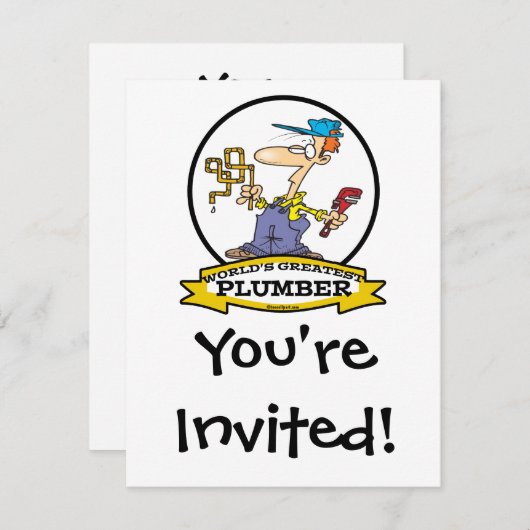 世界最大級の配管工II男漫画 招待状 (正面/裏面)