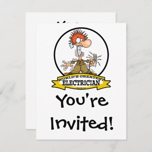 世界最大級の電気技師マンガ 招待状 (正面/裏面)