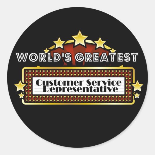 世界最大級の顧客サービス担当者 ラウンドシール (正面)