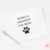 世界最大級キャットママカスタム文字パーソナライズされた スクエアシール (封筒)