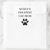 世界最大級キャットママカスタム文字パーソナライズされた スクエアシール (バッグ)