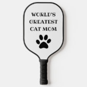 世界最大級キャットママカスタム文字パーソナライズされた ピックルボールラケット (正面)