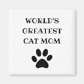 世界最大級キャットママカスタム文字パーソナライズされた マグネット (正面)
