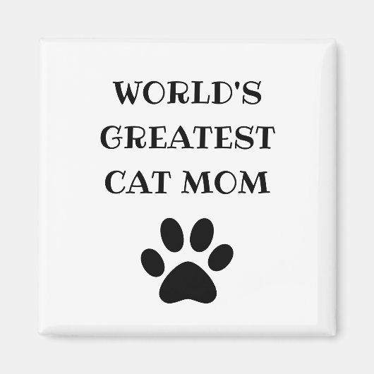 世界最大級キャットママカスタム文字パーソナライズされた マグネット (正面)