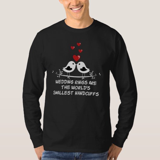 世界最小の手錠 ウェディング リング Tシャツ (正面)