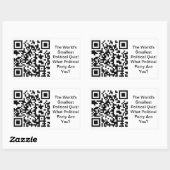 世界最小の政治問題 長方形シール (シート)