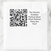 世界最小の政治問題 長方形シール (バッグ)