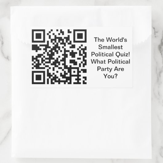 世界最小の政治問題 長方形シール (バッグ)