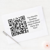 世界最小の政治問題 長方形シール (封筒)