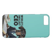 世界最小のCEO、可愛いおもしろいdachshungスーツ Case-Mate iPhoneケース (裏面(横))