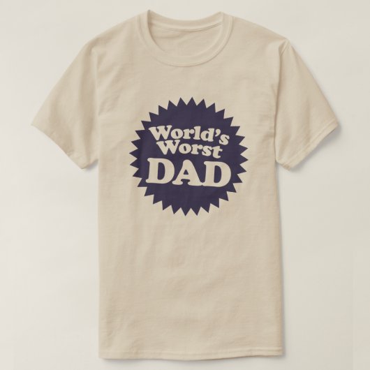 世界最悪のパパ Tシャツ (デザイン正面)