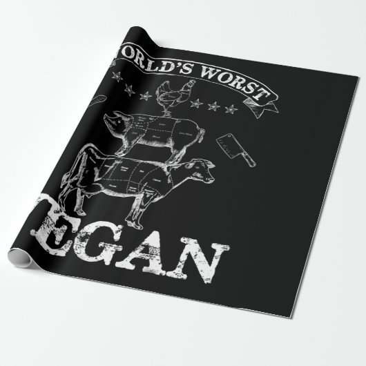 世界最悪のビーガン肉BBQチキンピッグカウズ ラッピングペーパー (アンロールド)