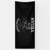 世界最悪のビーガン肉BBQチキンピッグカウズ 横断幕 (縦)