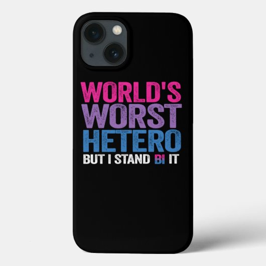 世界最悪のヘテロだが私はIT おもしろい BI PRIを支持 Case-Mate iPhoneケース (裏面)